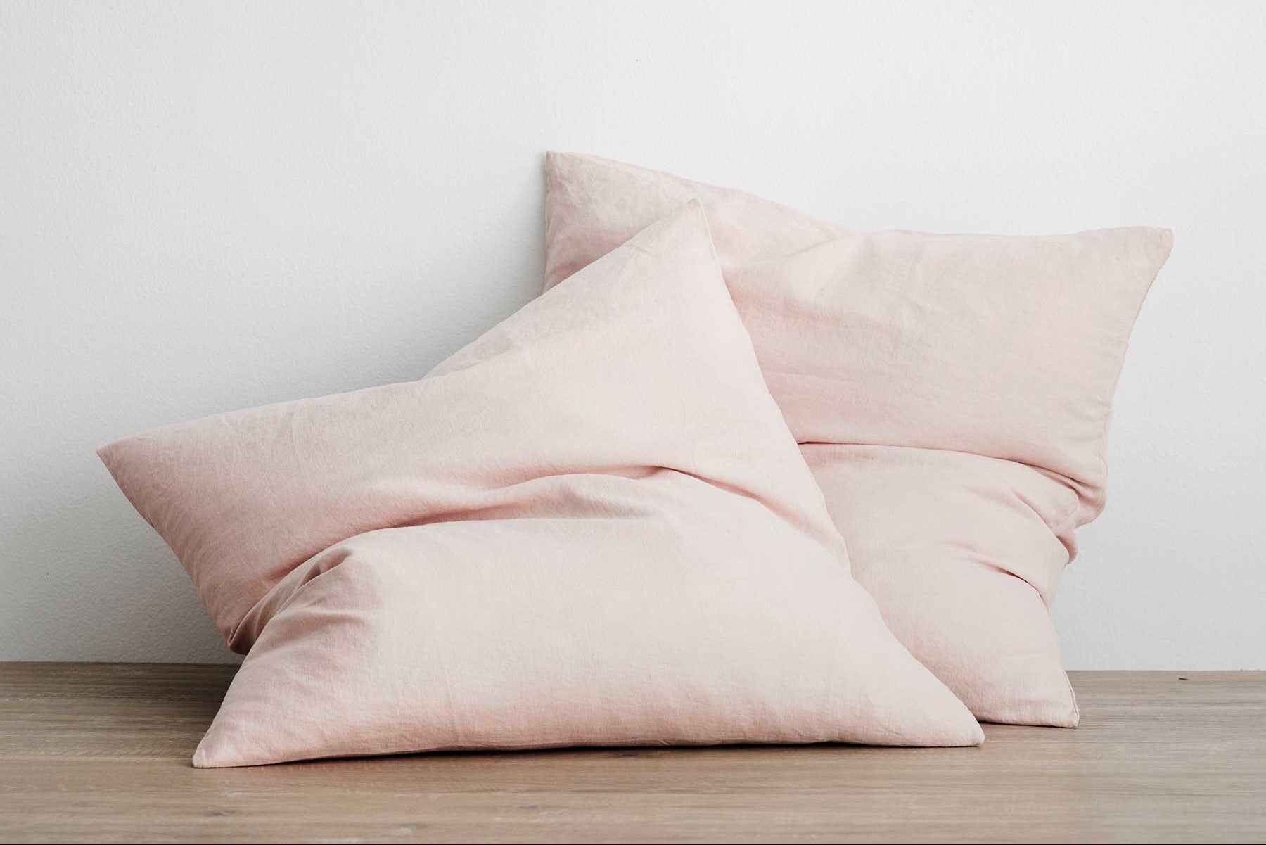 Cultiver - Set of 2 Linen Euro Pillowcases - Blush