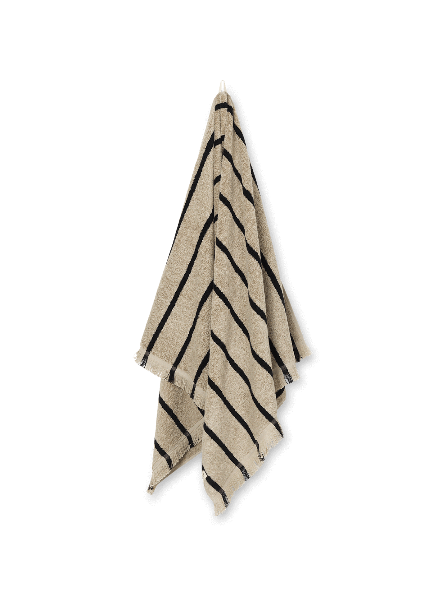 Alee Bath Towel - Sand/Black