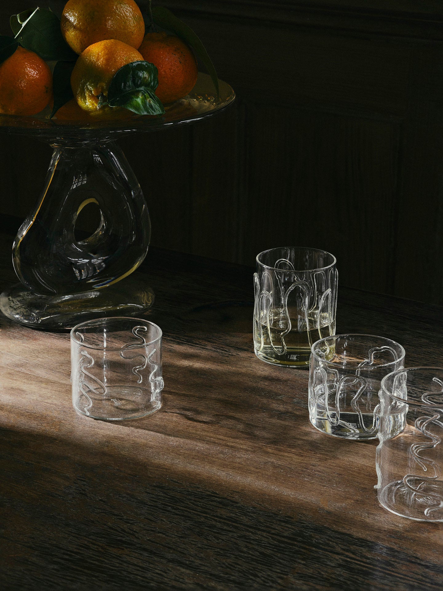 Ferm Living Doodle Glasses - Set of 2 - Low - Clear