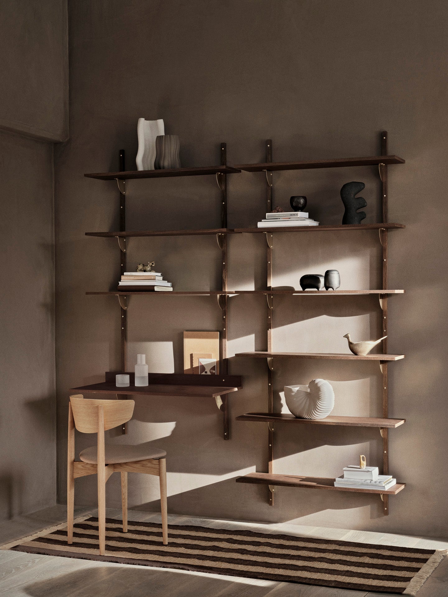 Ferm Living Ives Runner - Tan/Chocolate 140 x 200