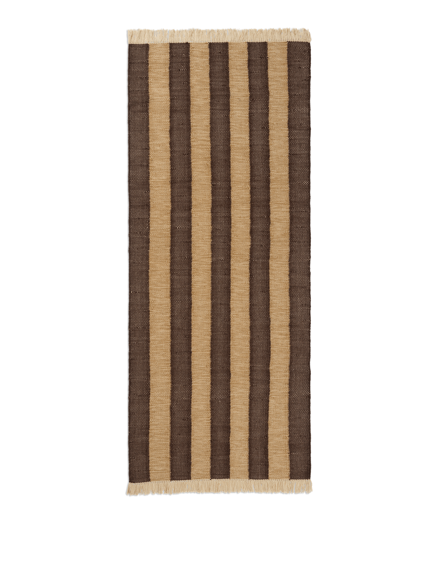 Ferm Living Ives Runner - Tan/Chocolate 140 x 200