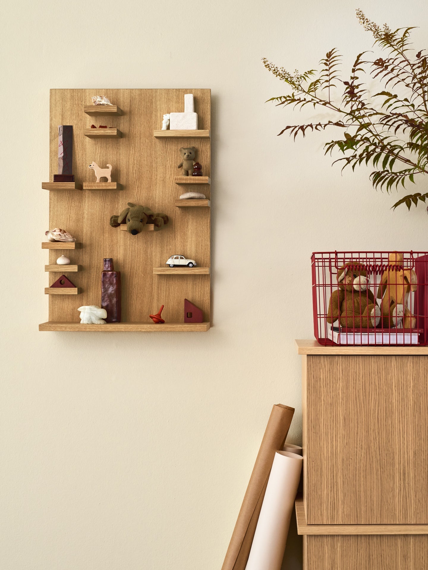 Ferm Living Cala Stackable Baskets - Set of 2 - Poppy Red