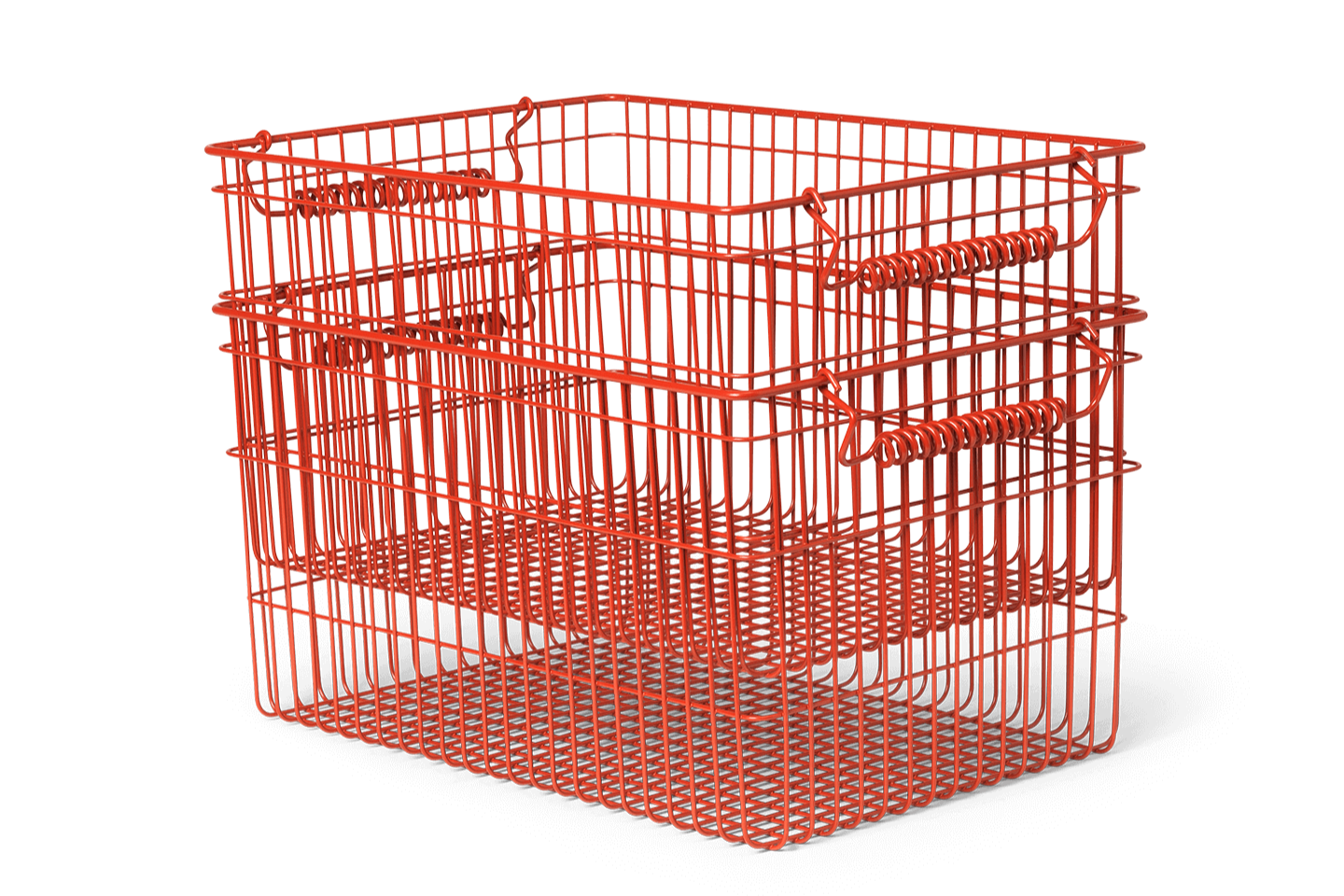 Ferm Living Cala Stackable Baskets - Set of 2 - Poppy Red