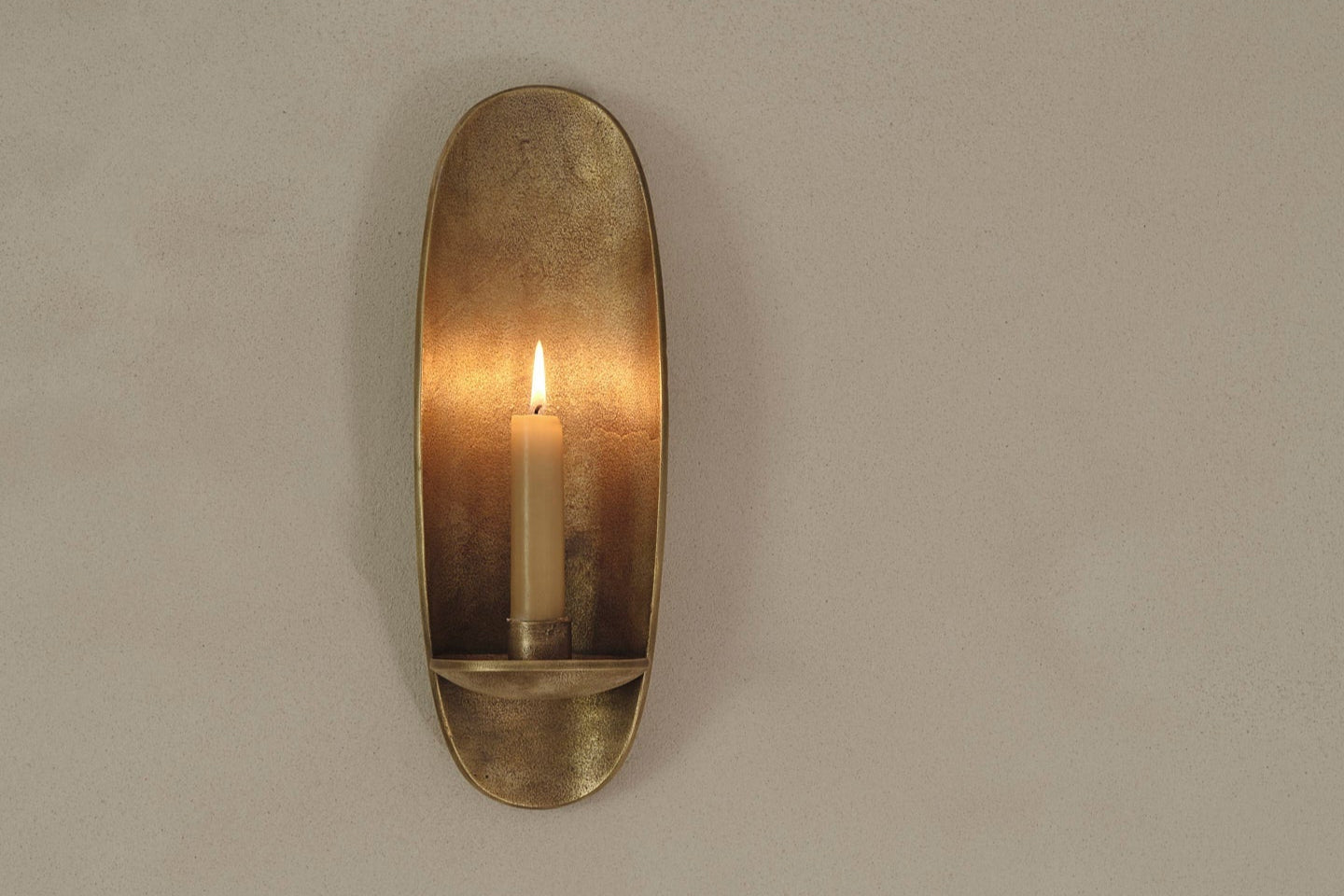 Ferm Living Agapé Wall Candle Holder - Brass Finish