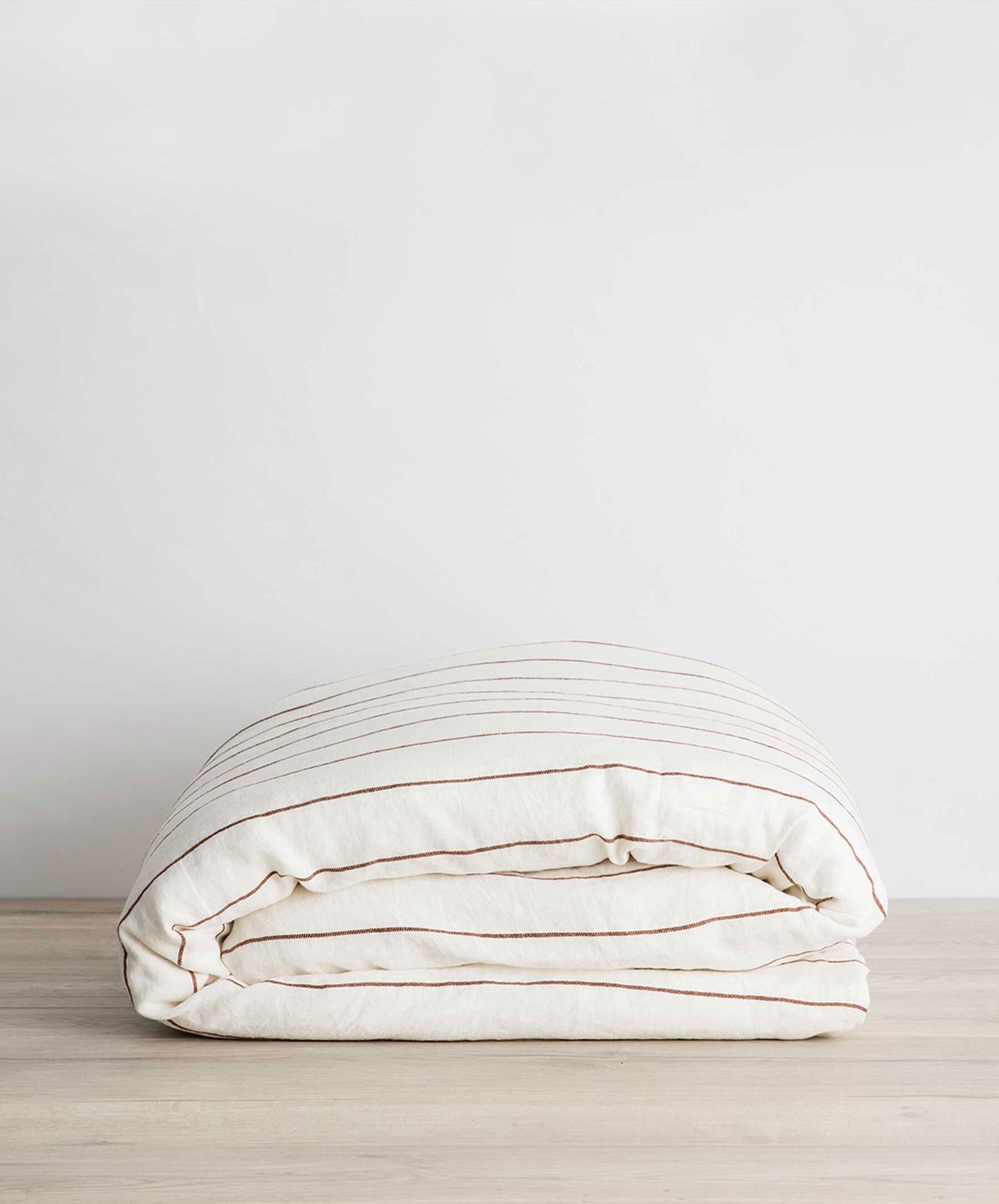 Cultiver - Linen Duvet Cover - Cedar Stripe - Queen
