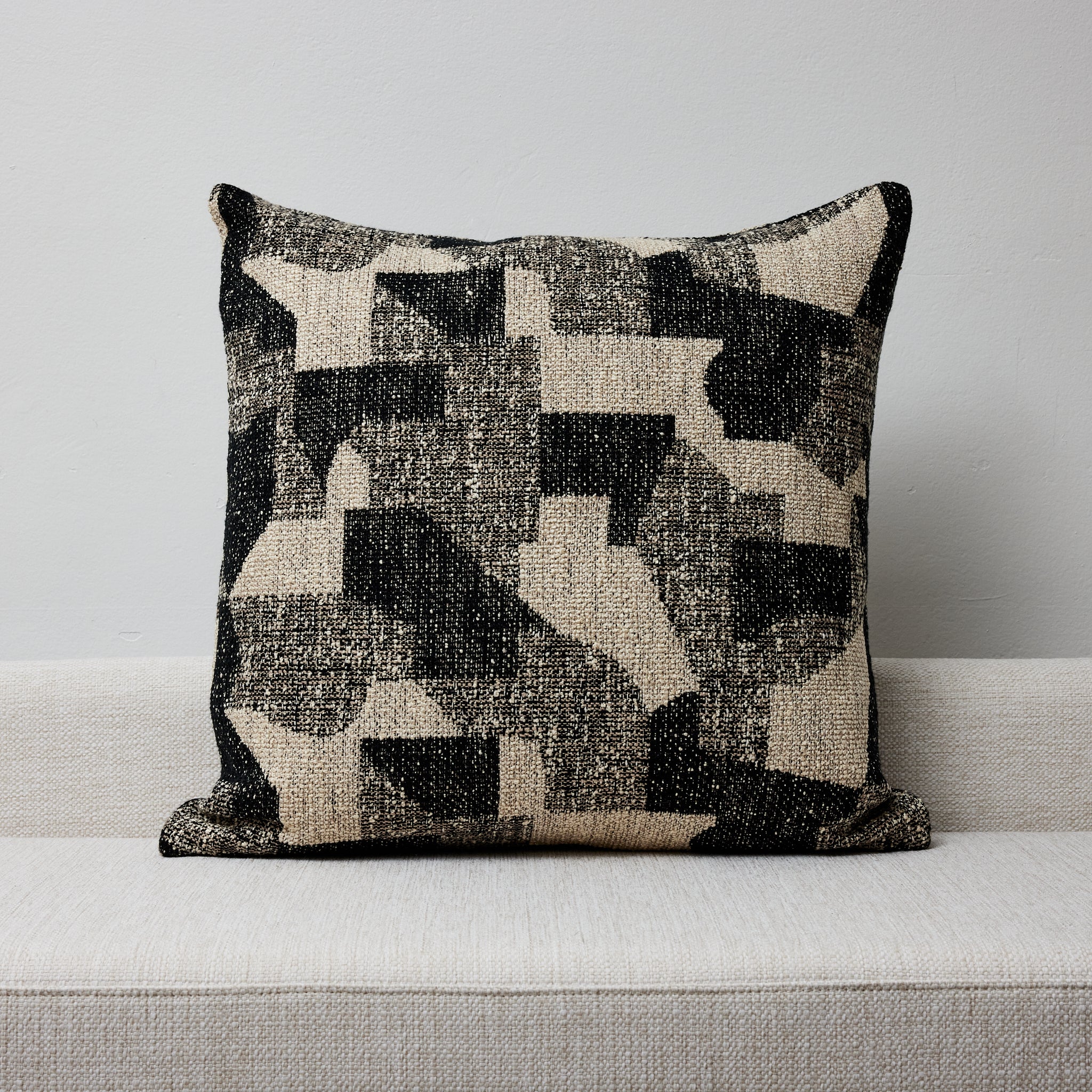 Boucle geo cushion cover