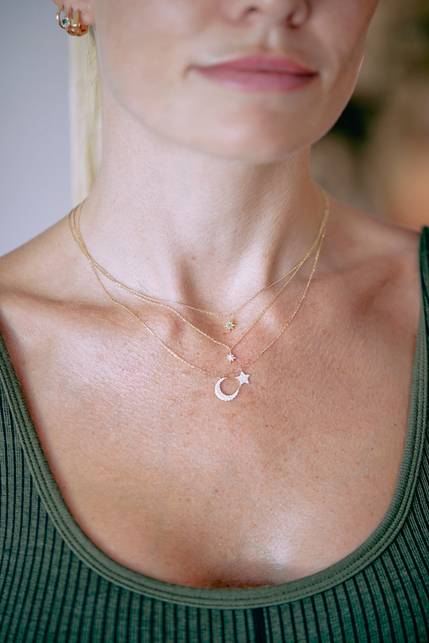 Constellate - Markus Aurelius 18ct Yellow Gold Single Star Diamond Necklace