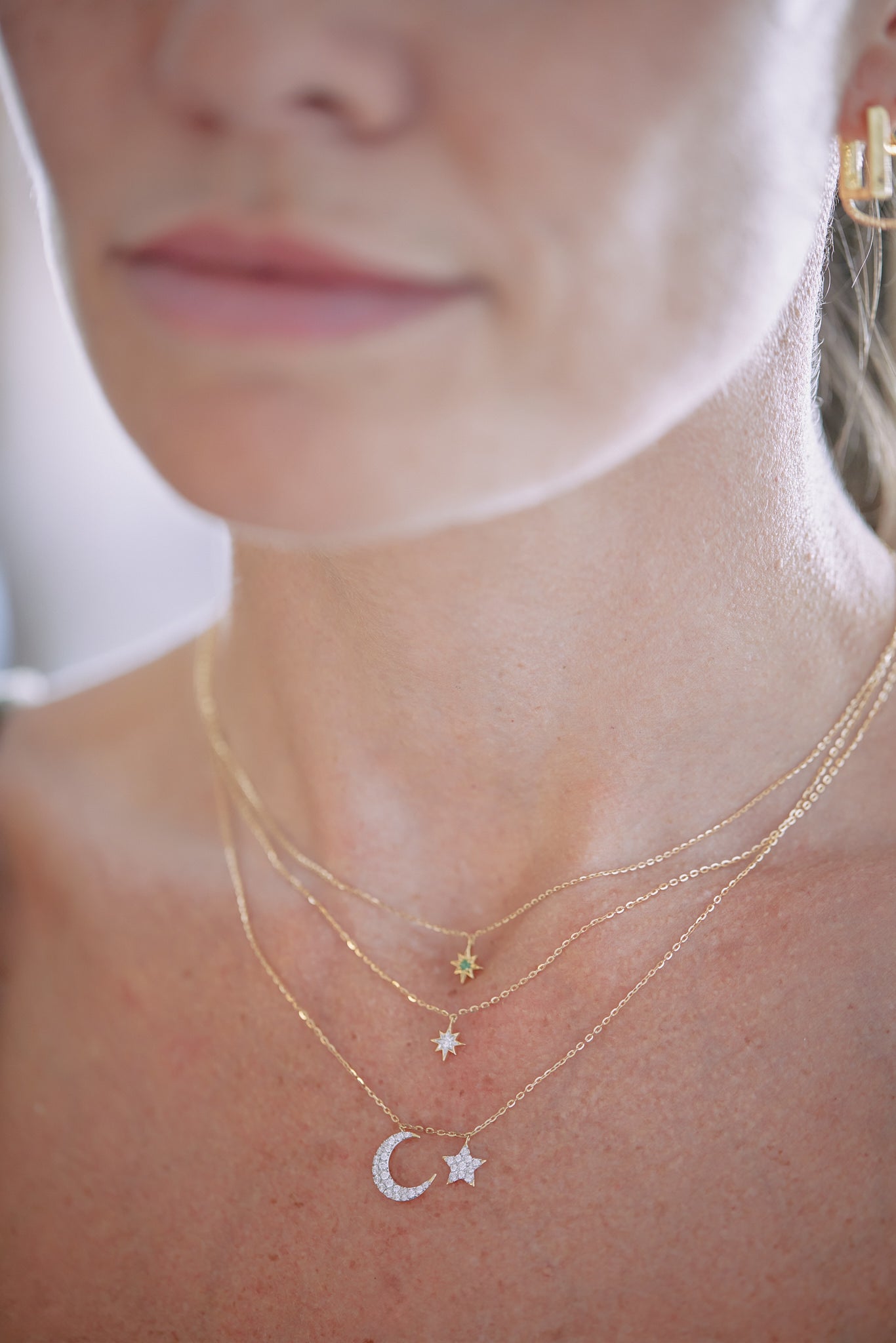 Constellate - Markus Aurelius 18ct Yellow Gold Single Star Diamond Necklace