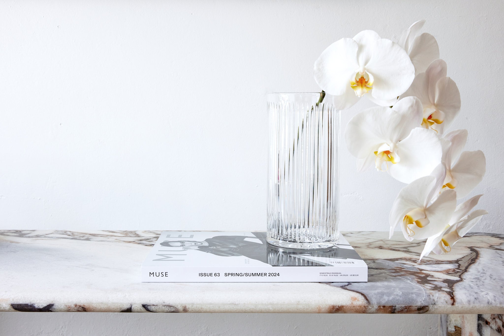Crystal Hand Crafted Cut Vase/hurricane 23cm