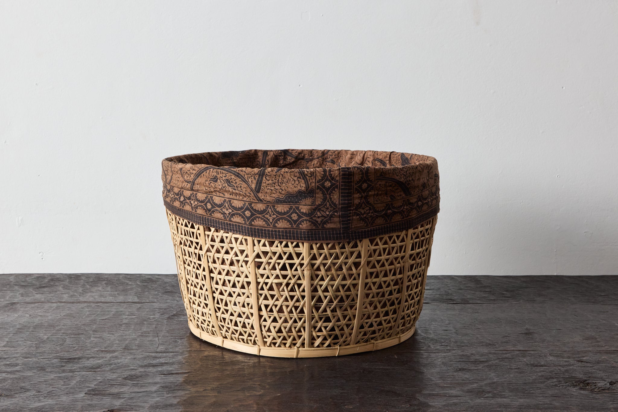 Hand Woven wash basket - (batik liner not included)