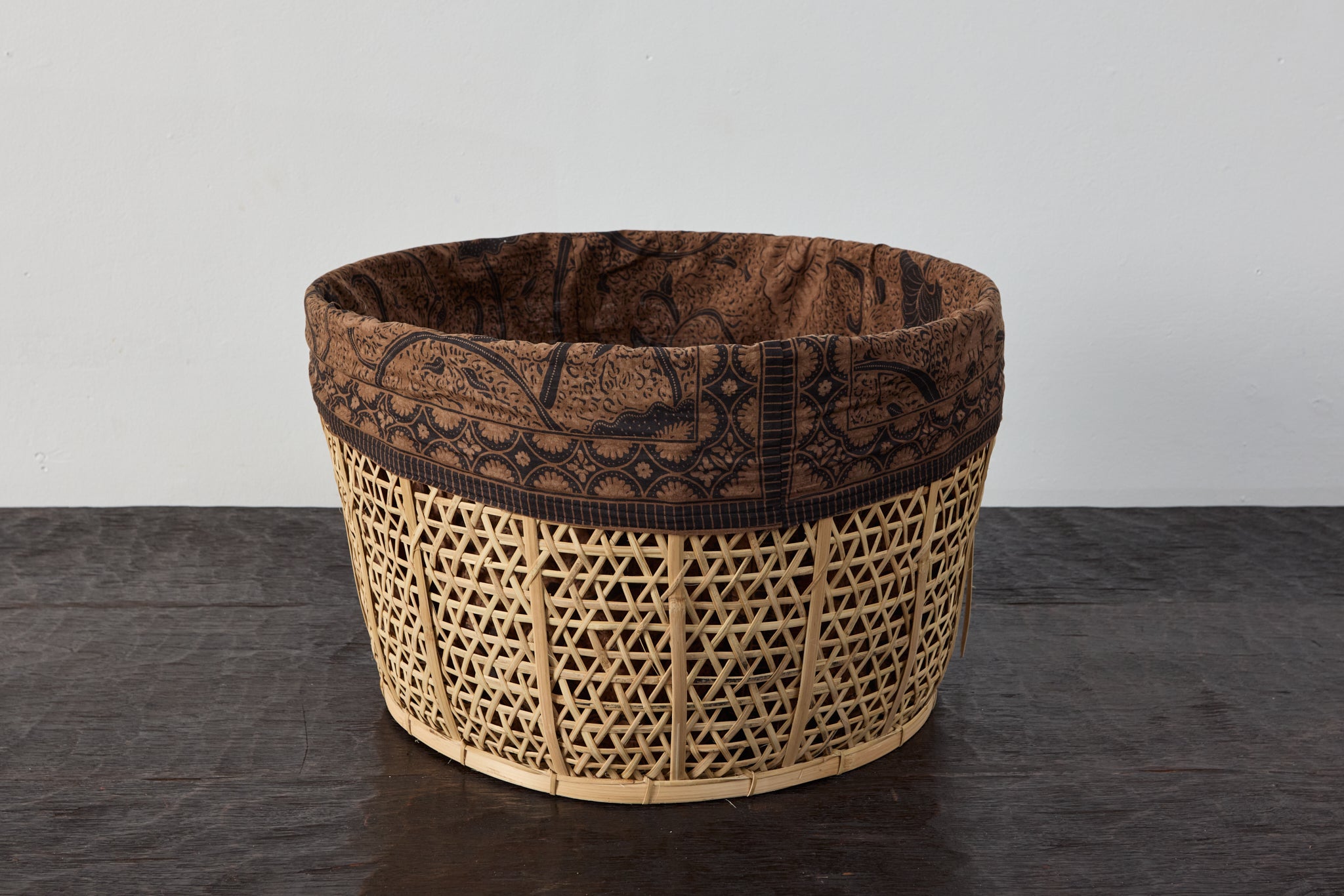 Hand Woven wash basket - (batik liner not included)