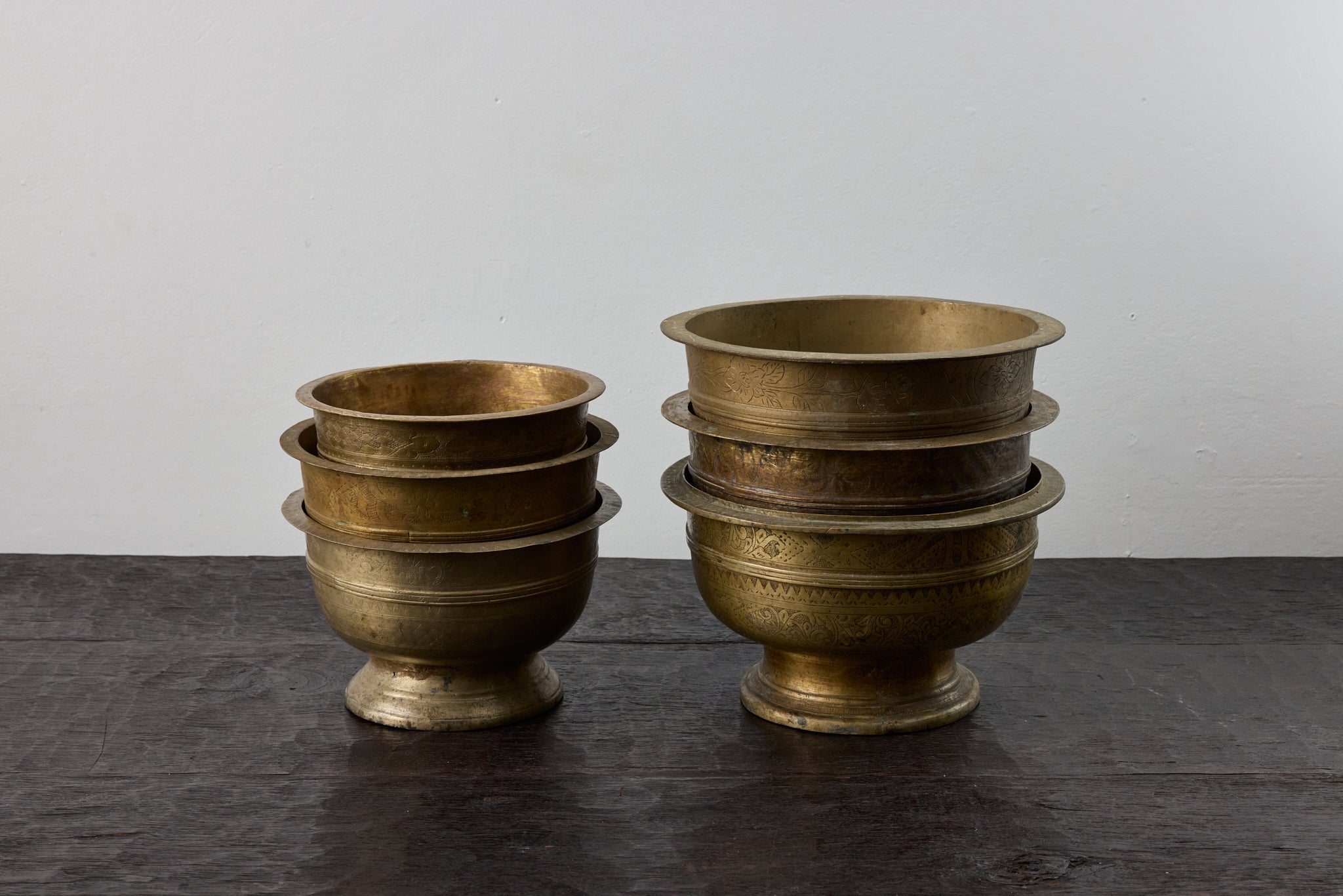 c1960 Java Brass footed vessel MED