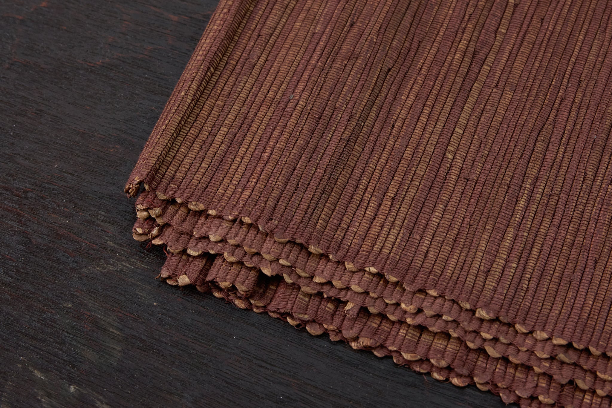 woven placemats set 6 brown