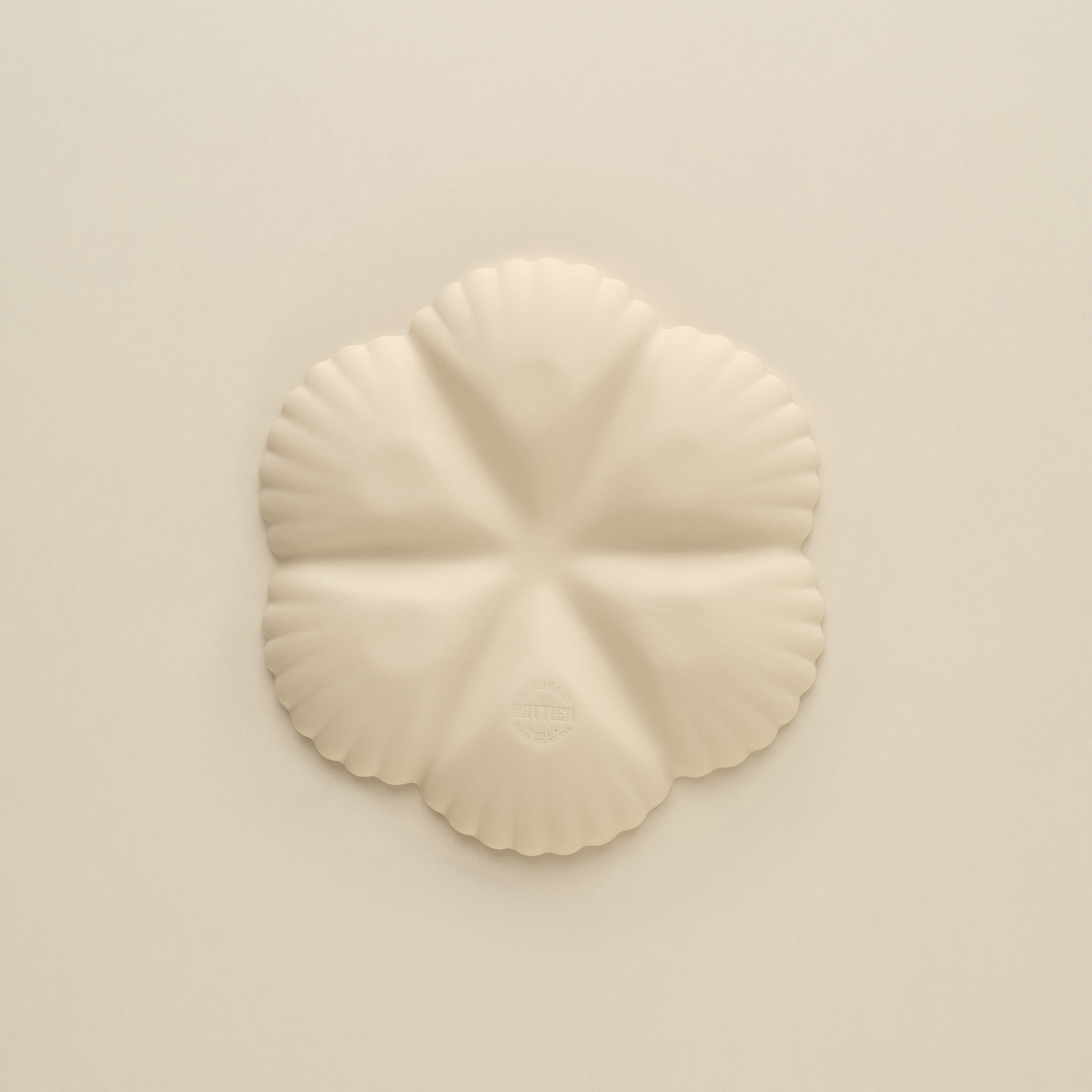 Nattier - Mother of Pearl Oyster Plate 1/2 Dozen - Natural White