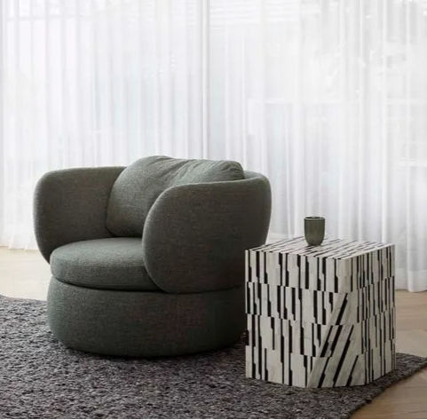 Zafina Rise Side Table - Natural - Black