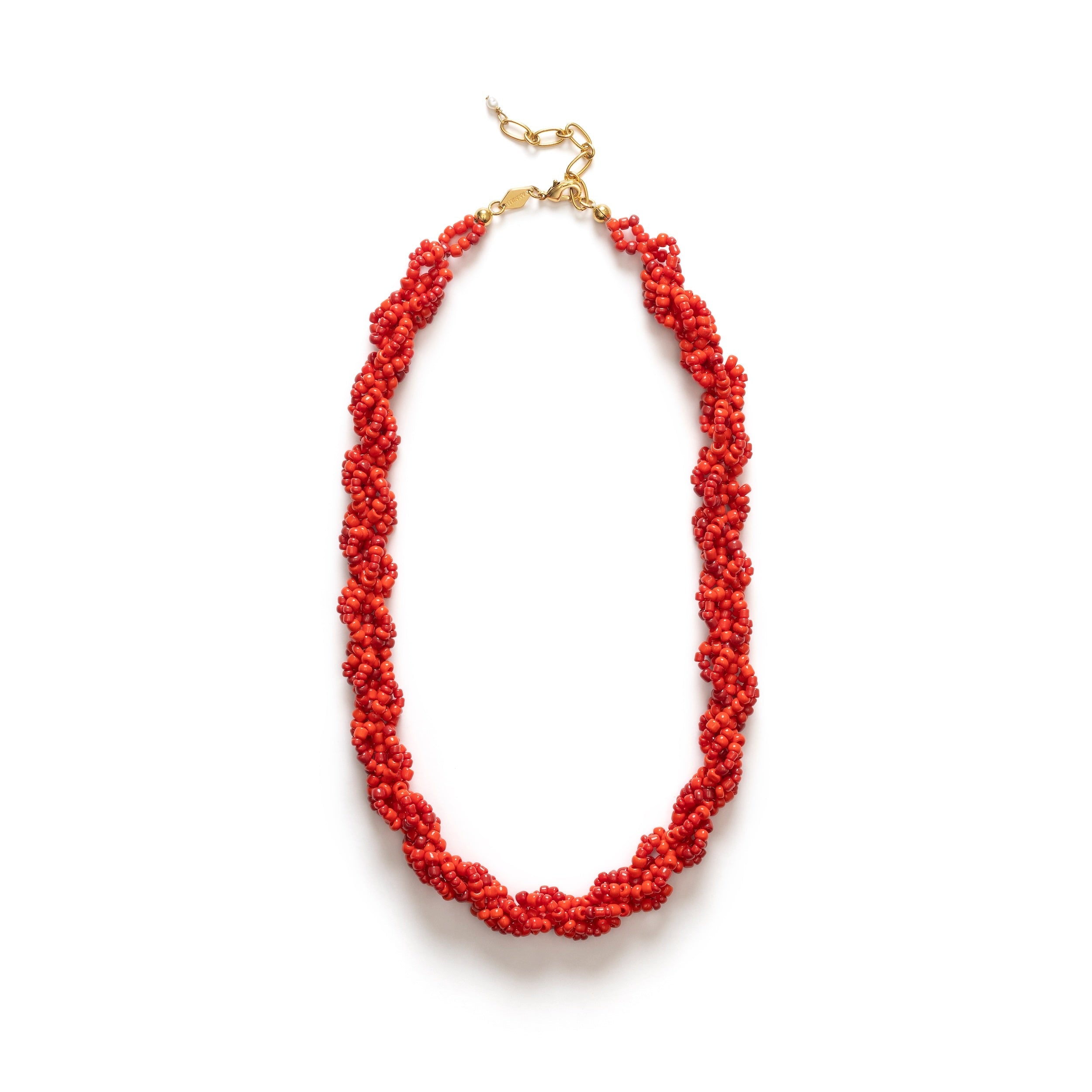 ANNI LU - Scarlet Wave Necklace - Bright Red