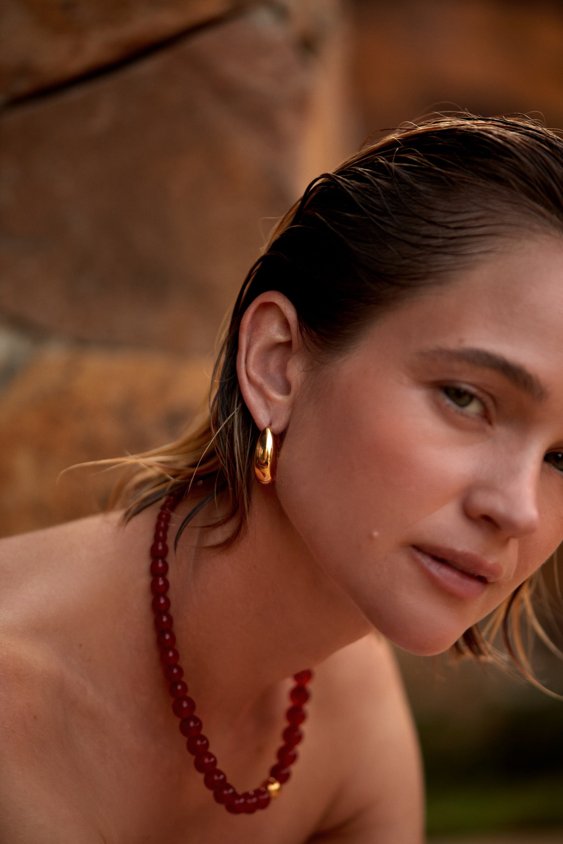 ANNI LU - Float Necklace - Red Jade