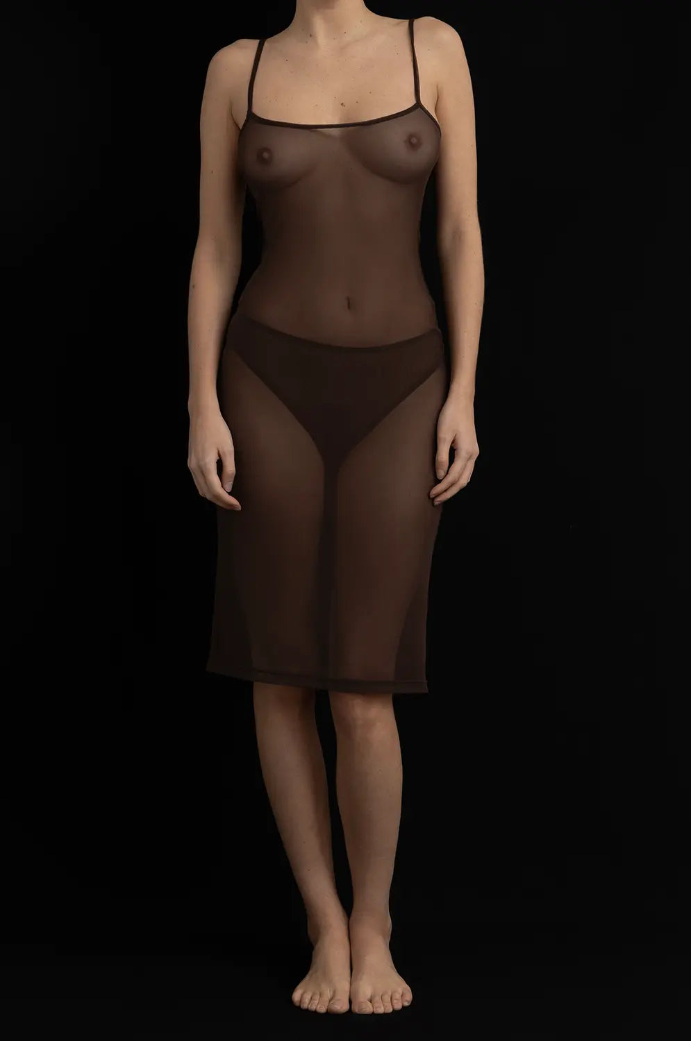 Kye Intimates - Overlay Slip Dress - Cocoa