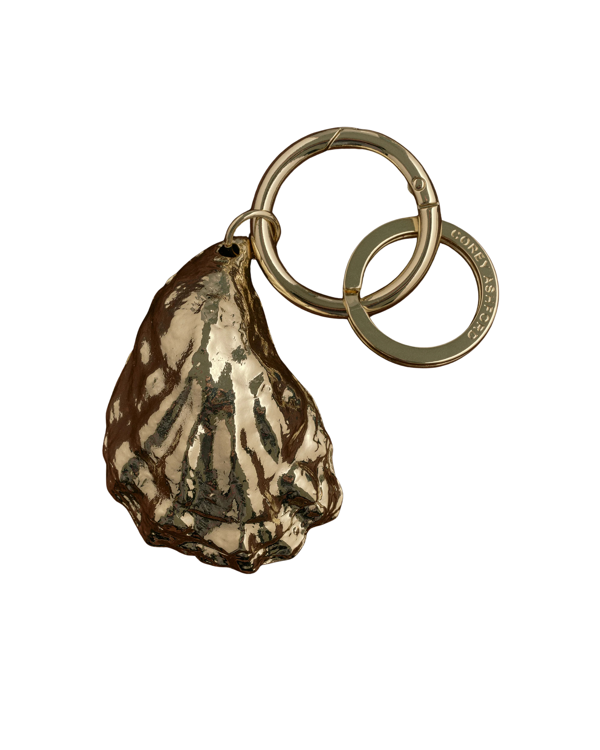 Corey Ashford - Oyster Keyring - Gold