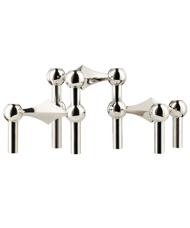 STOFF Nagel - Taper Candle Holder Set 3pcs - Chrome Configuration 2