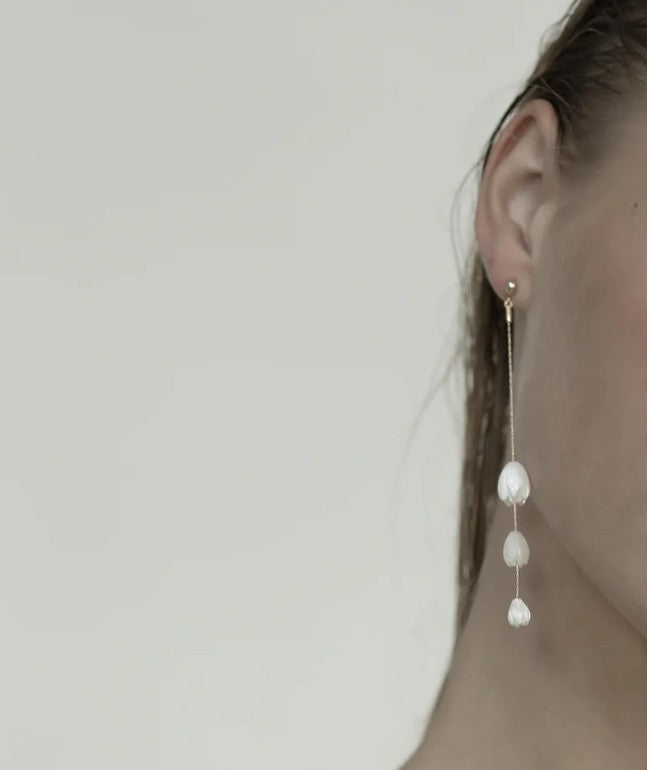 A.B. Ellie / HDWR -Mother Of Pearl Strand earrings
