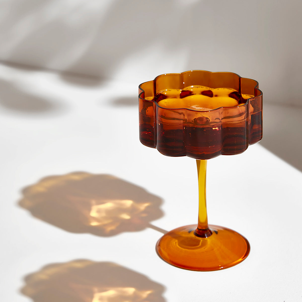 FAZEEK Two x Wave Coupe Glasses - Amber