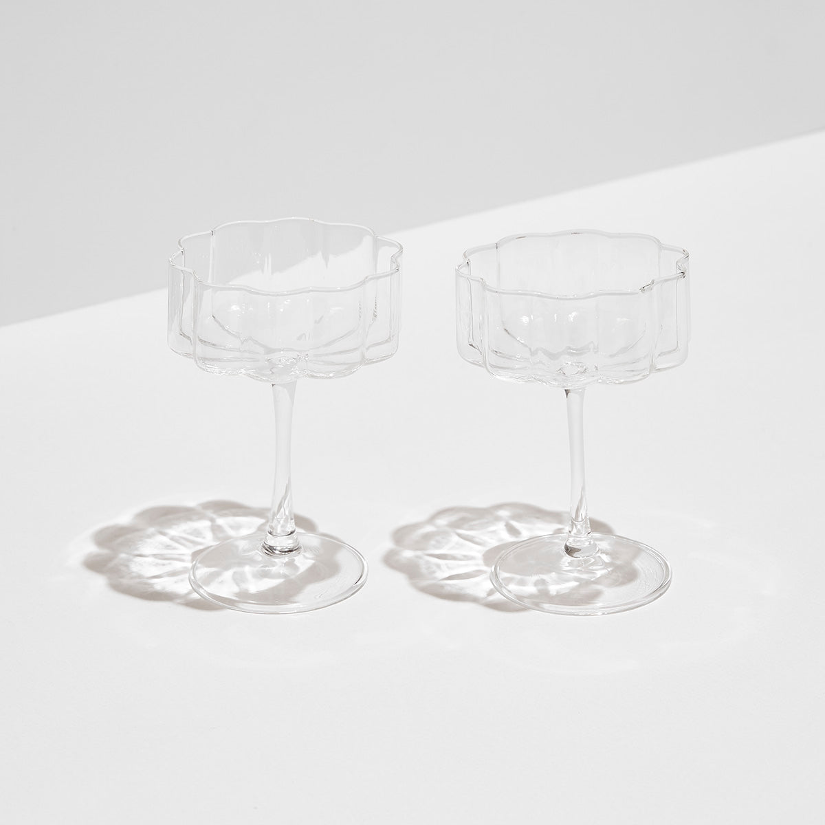 FAZEEK Two x Wave Coupe Glasses - Clear