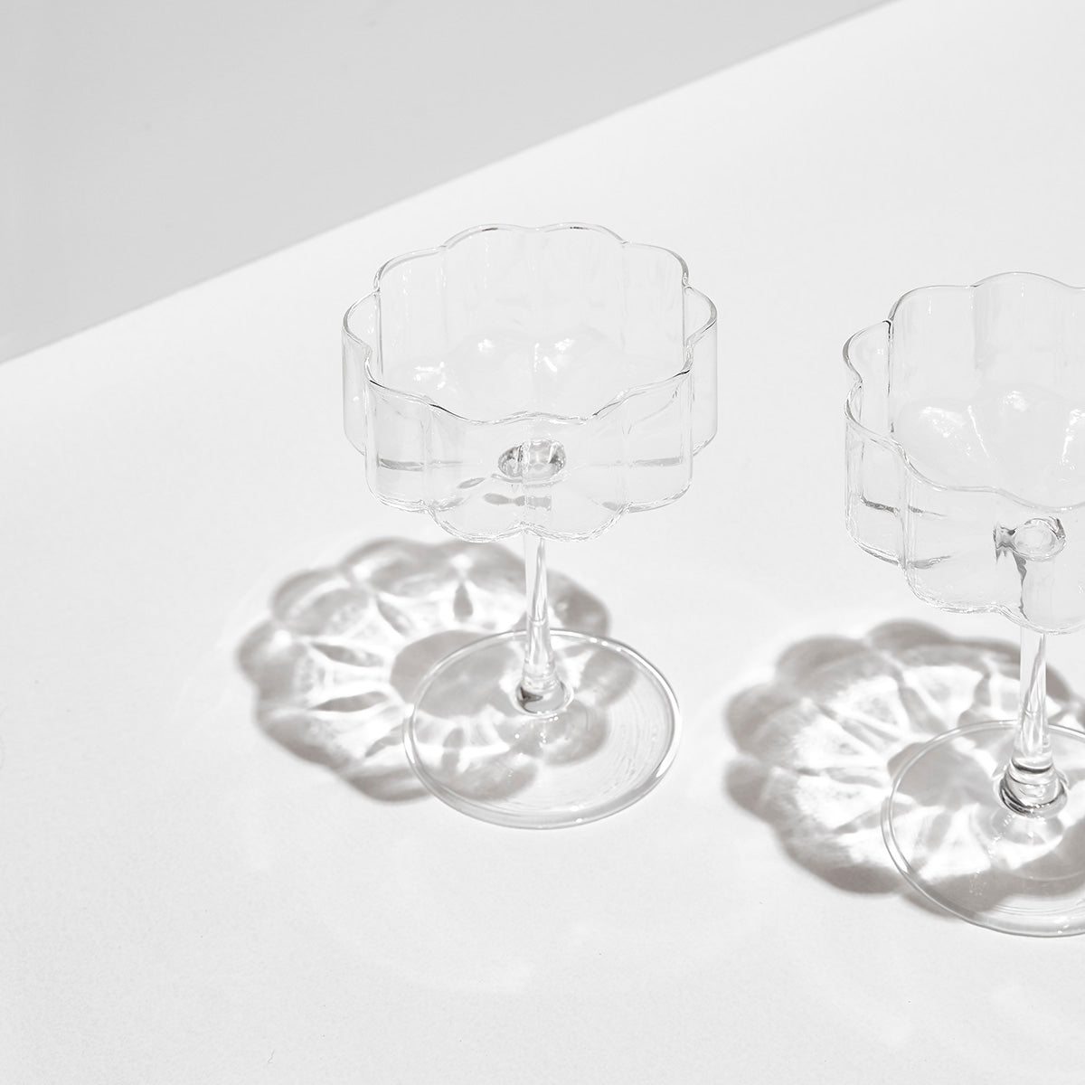FAZEEK Two x Wave Coupe Glasses - Clear