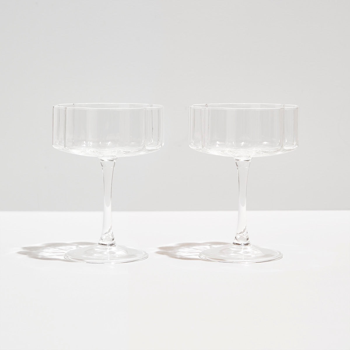 FAZEEK Two x Wave Coupe Glasses - Clear