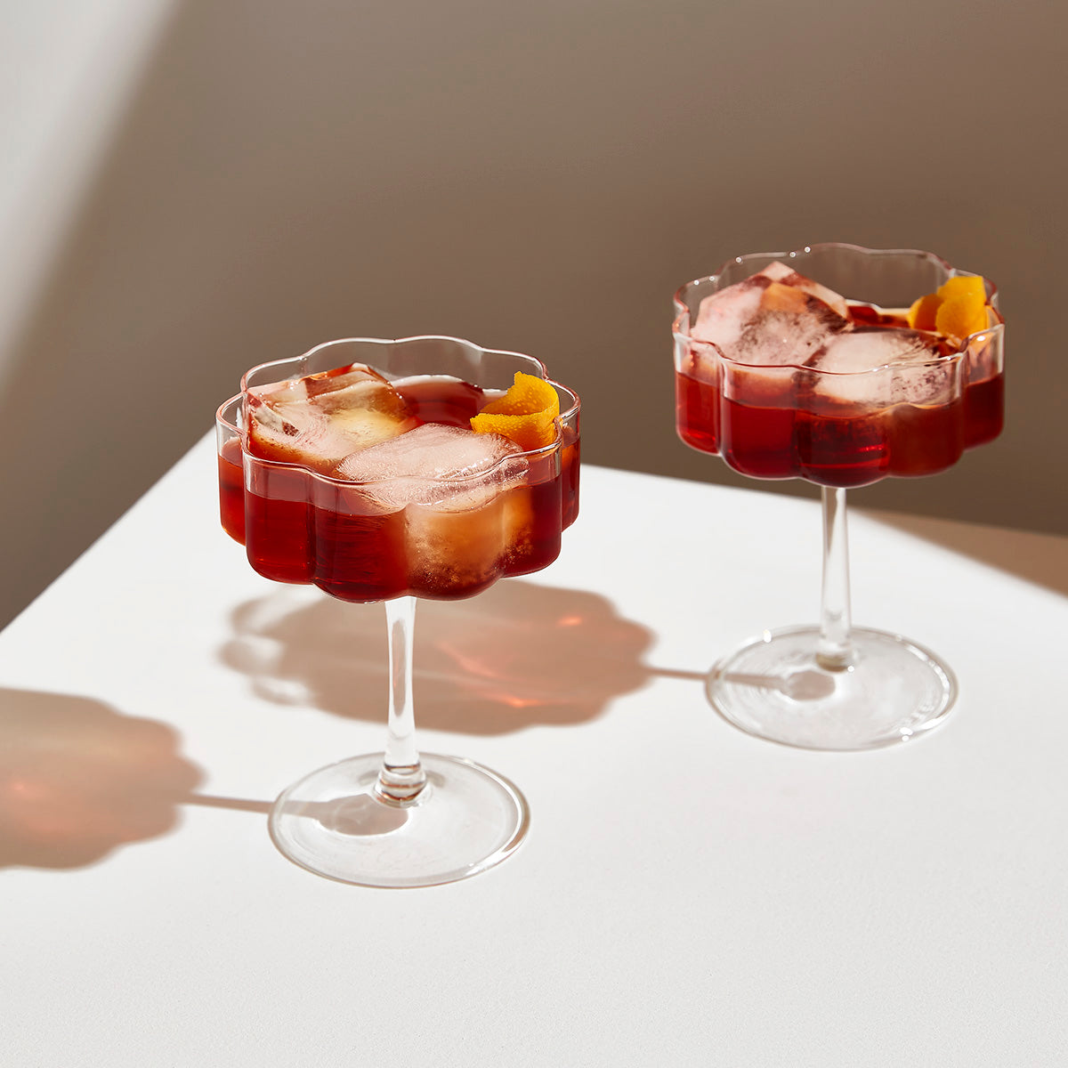 FAZEEK Two x Wave Coupe Glasses - Clear