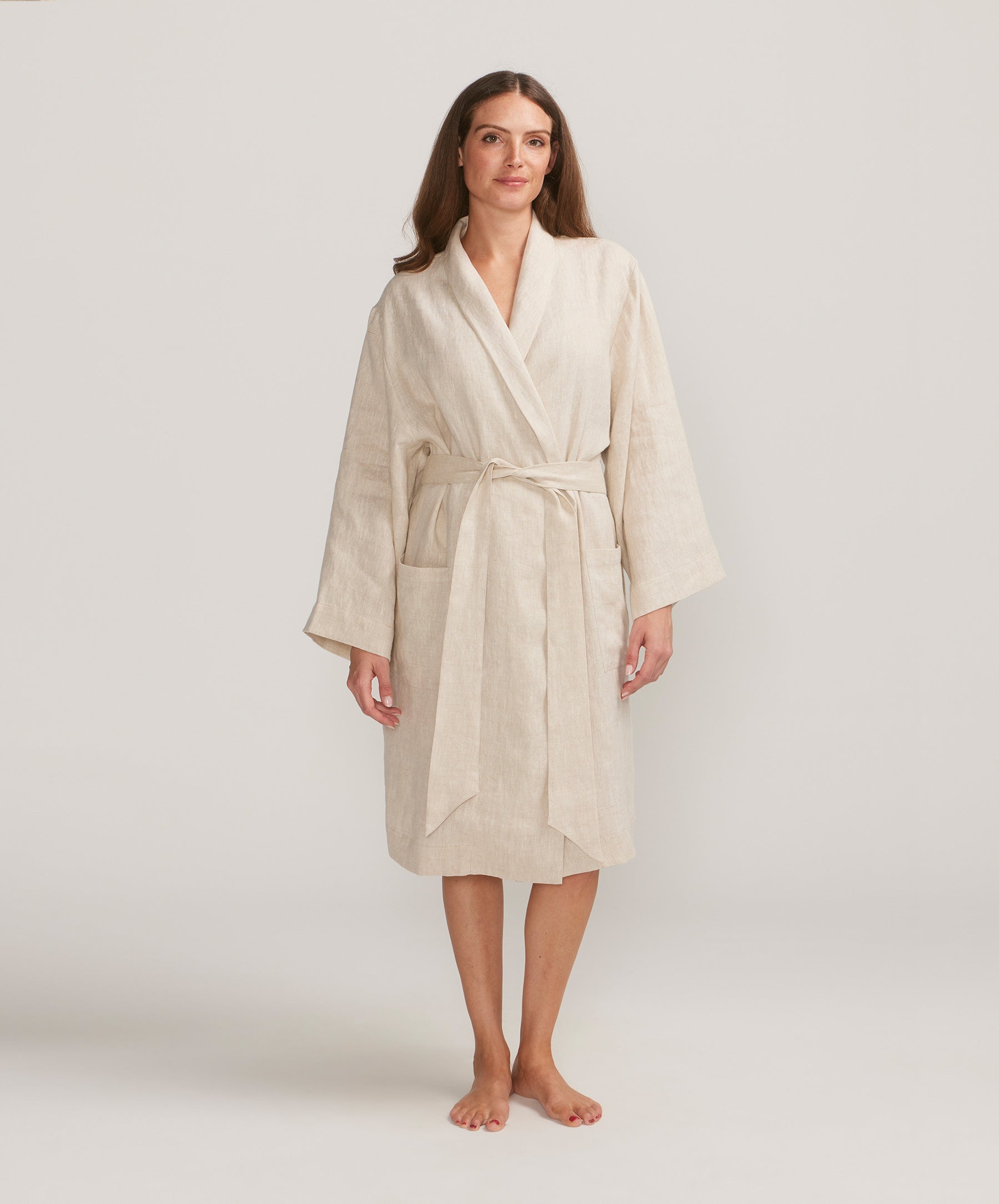 Cultiver Linen Robe - Natural