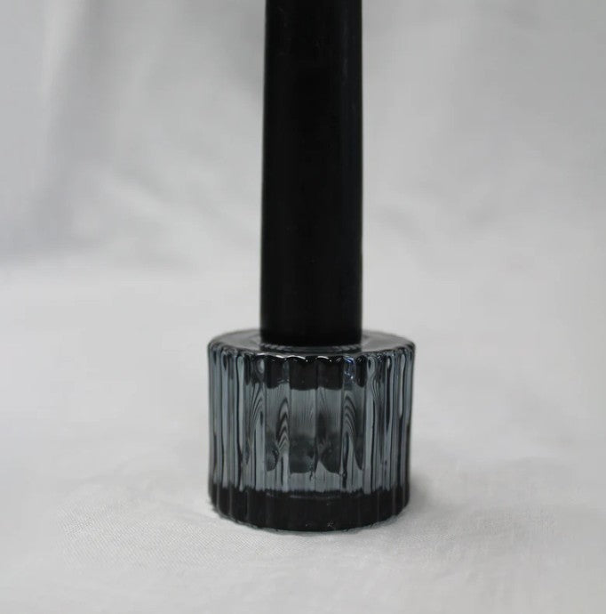 Candleholder Ruffle 4cm Lustre Black