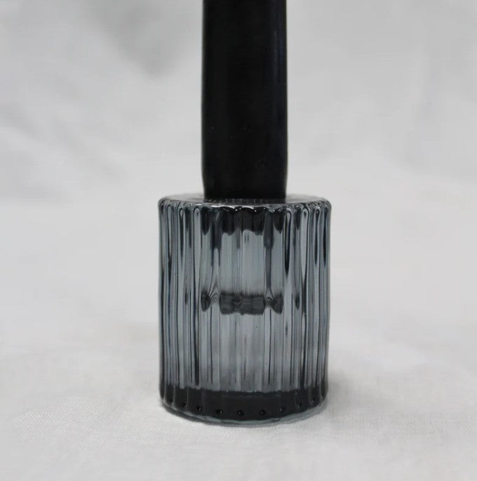 Candleholder Ruffle 6cm Lustre Black