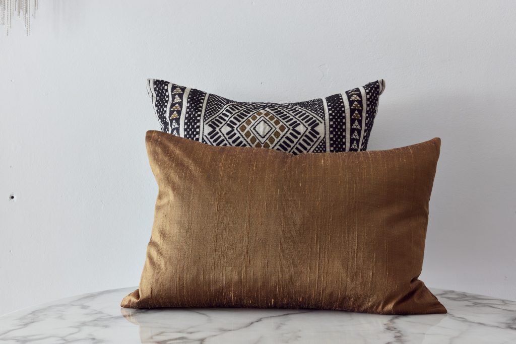Copper Silk Cushion