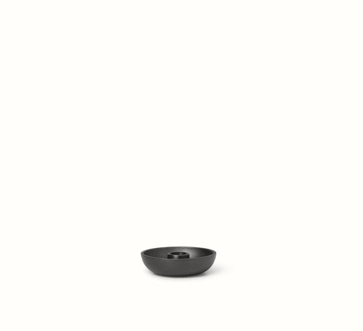 Ferm Living - Bowl Candle Holder - Single - Black Aluminium