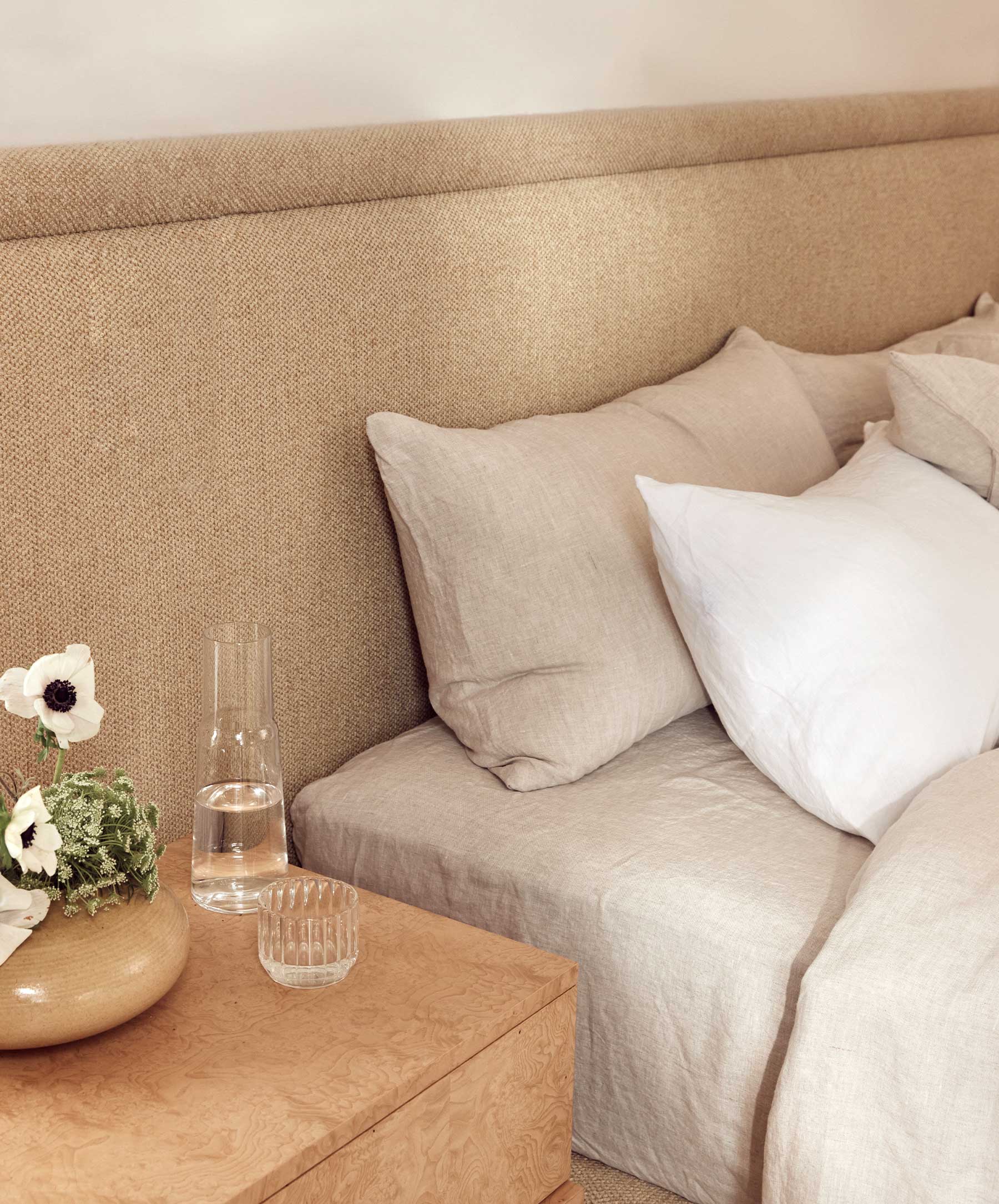 Cultiver - Linen Fitted Sheet - Natural - Queen