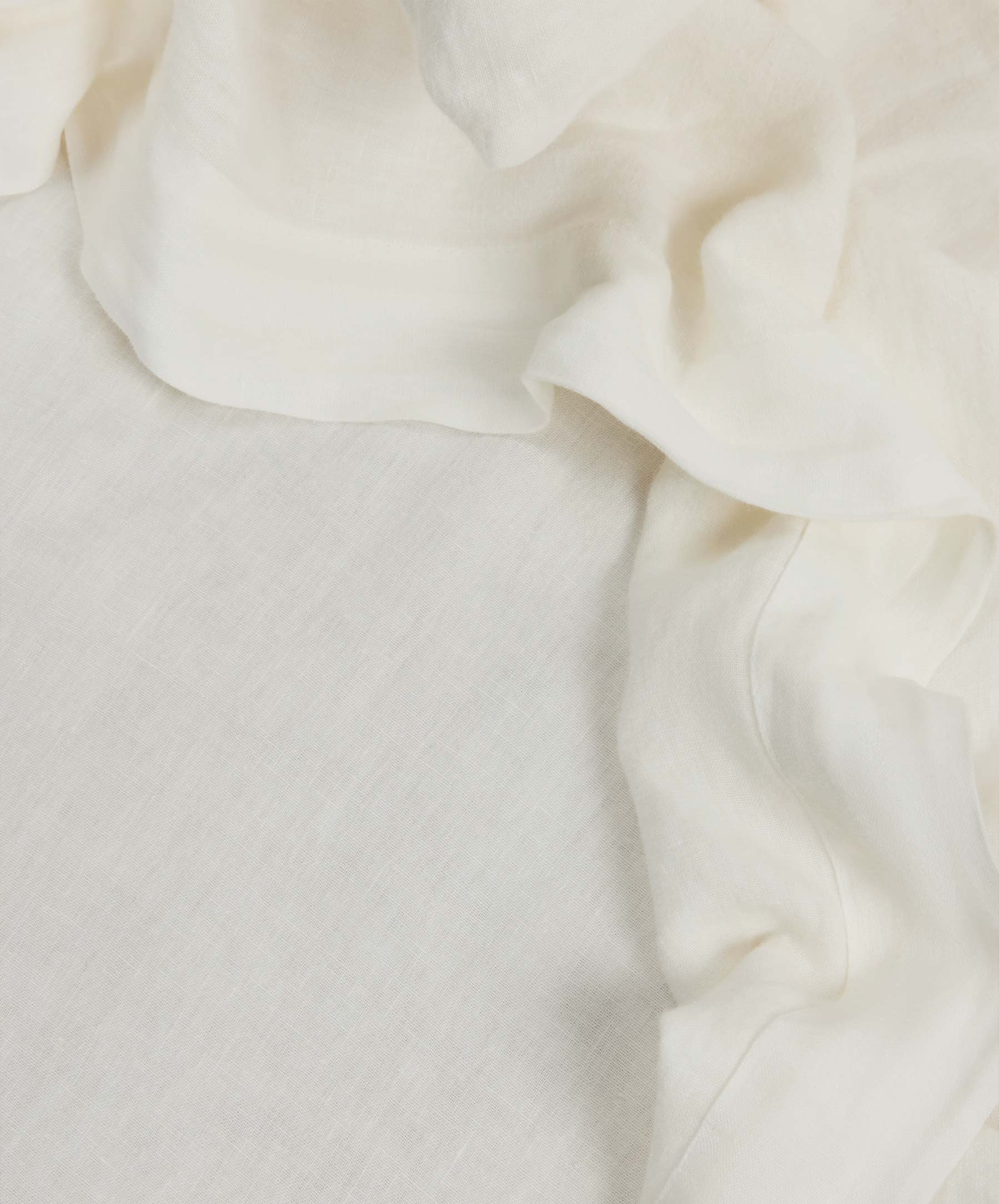 Cultiver - Linen Flat Sheet with Border - Ivory