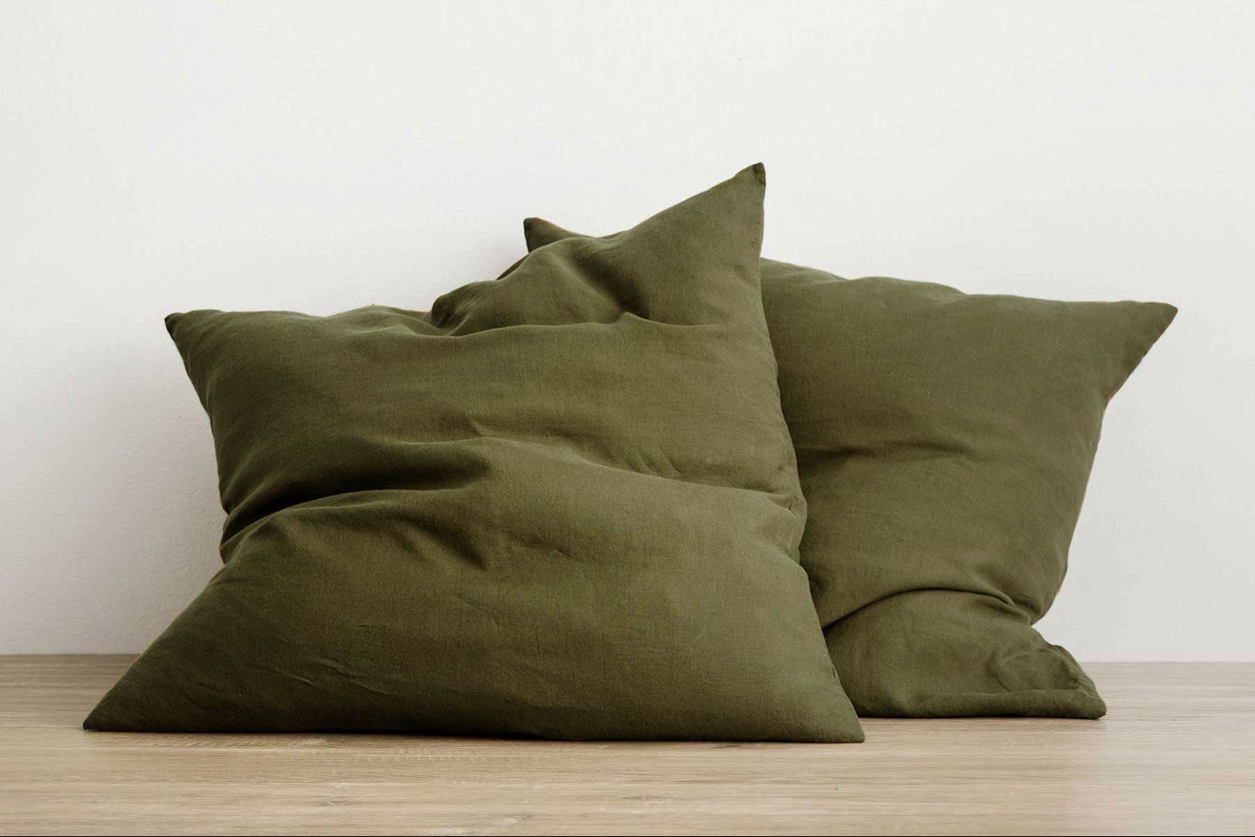 Cultiver - Set of 2 Linen Euro Pillowcases - Forest