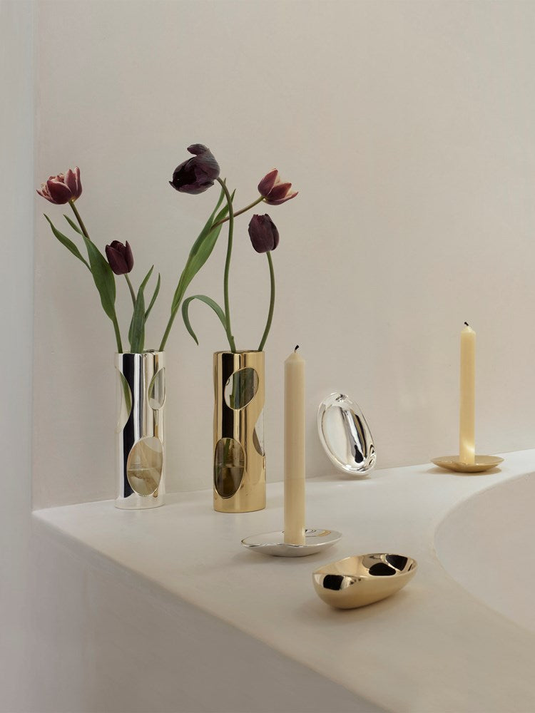 GREG NATALE - Lily - Candle Holder Silver