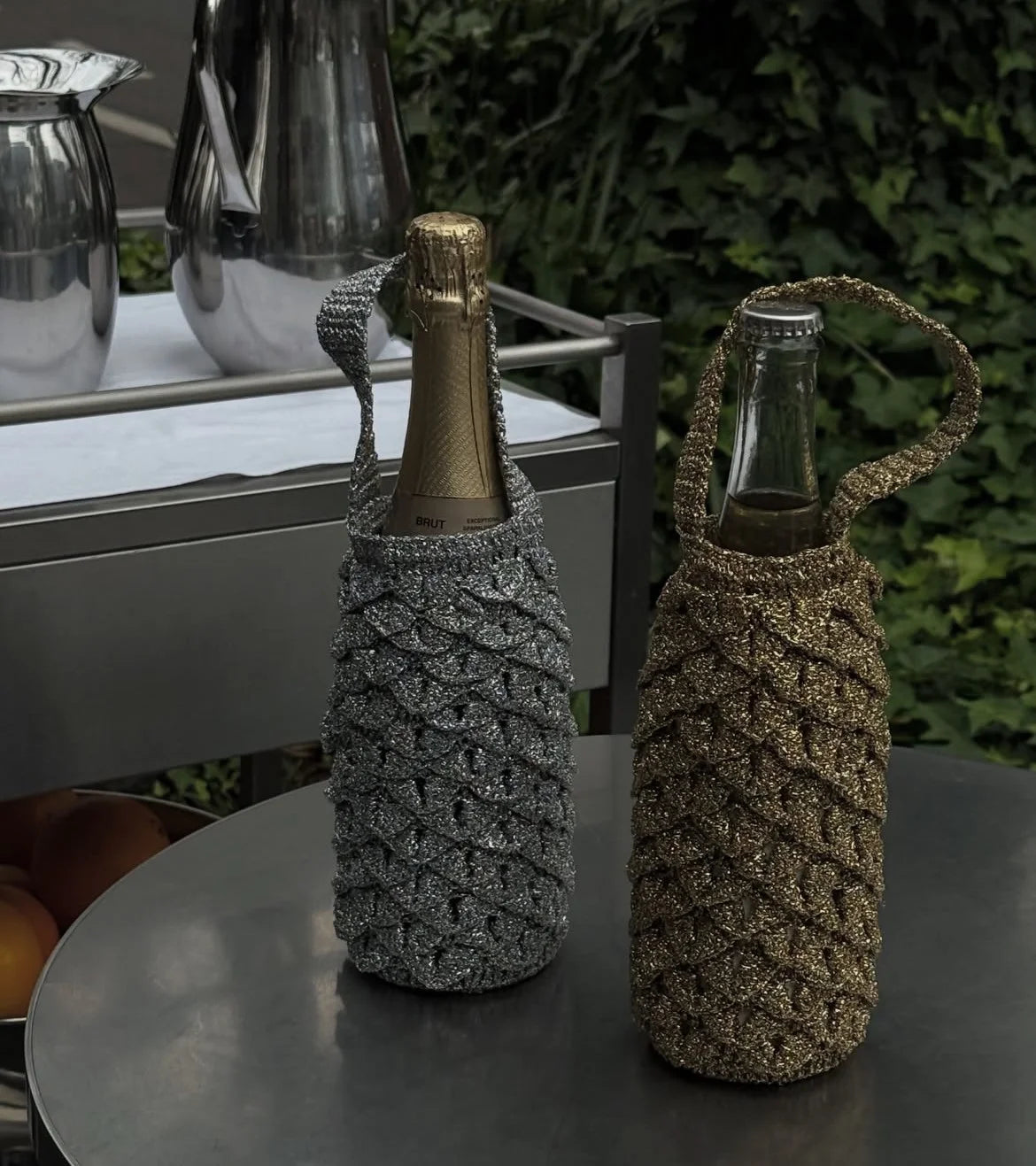IM-ME Studios - Champagne Bottle Bag - Silver