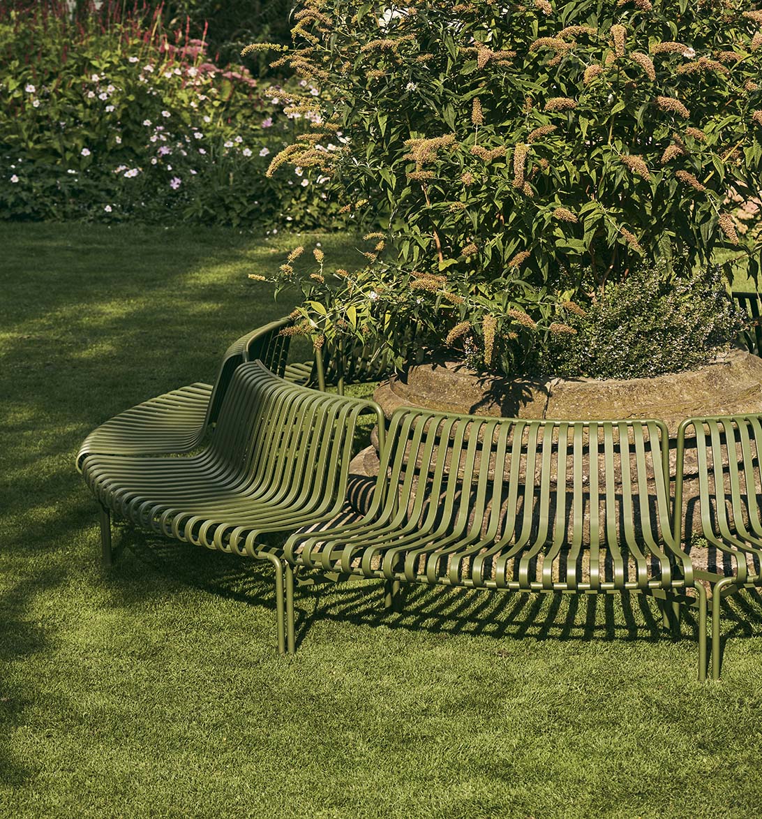 HAY - Palissade Park Dining Bench Out - Iron Red