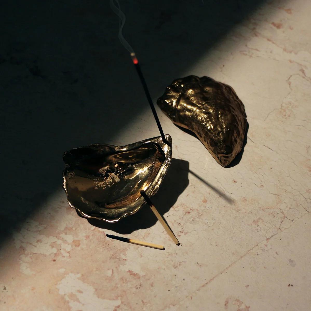Corey Ashford Oyster Incense Holder - Brass