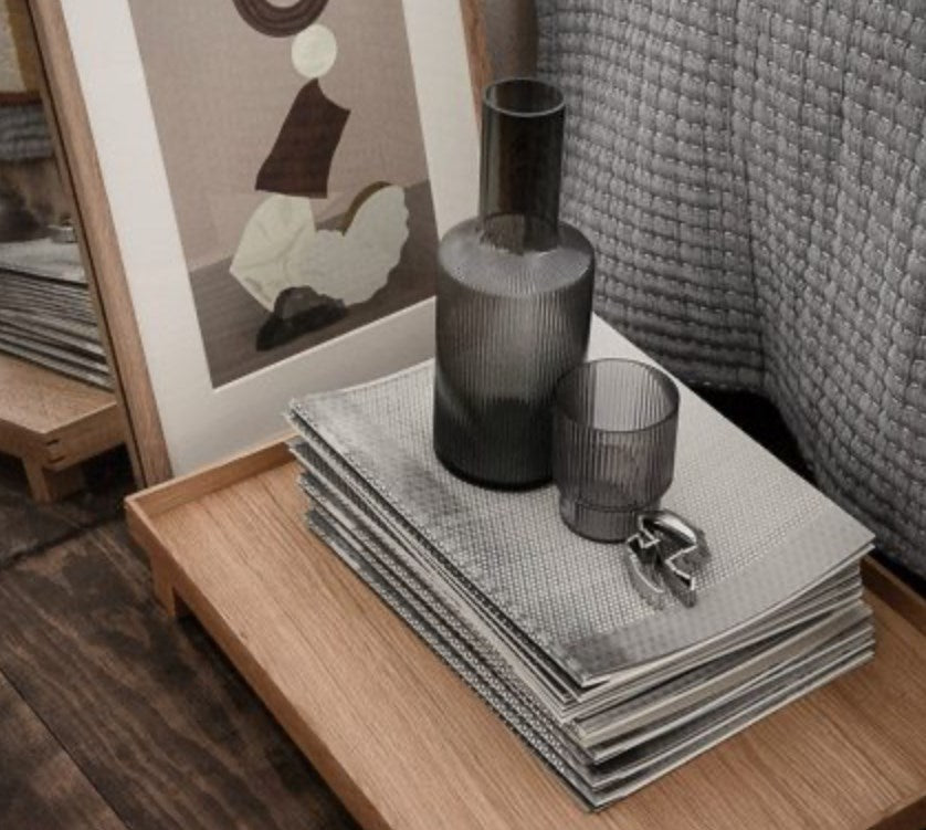 Ferm Living - Ripple Carafe Set - Smoked Grey