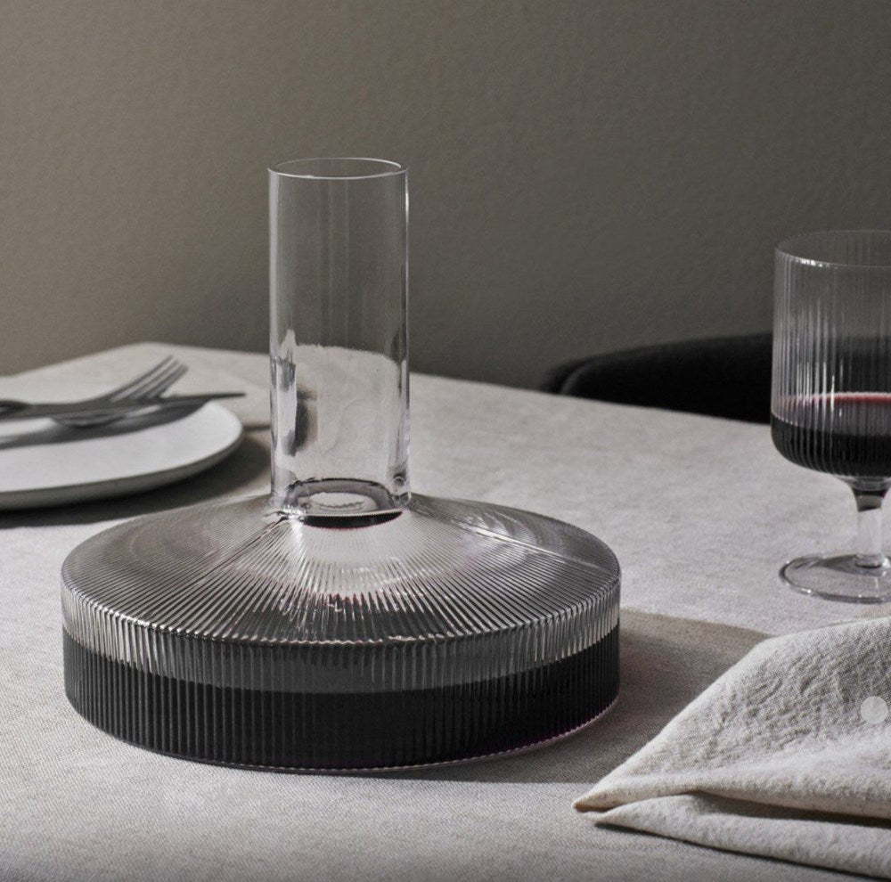 Ferm Living - Ripple Wine Carafe - Clear