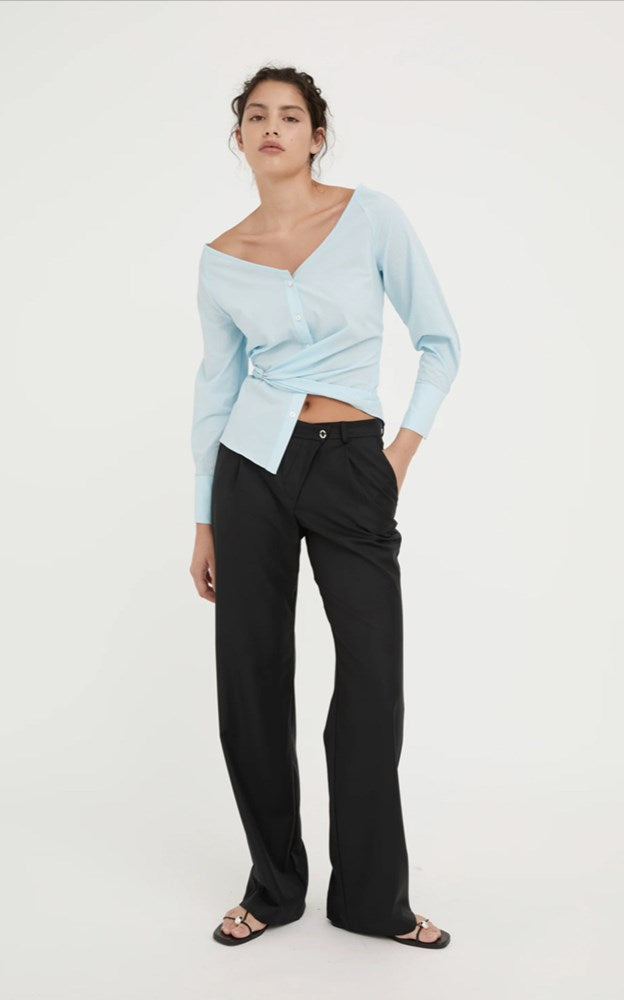 Hyde & Stone - Ines Wool Trouser - Black