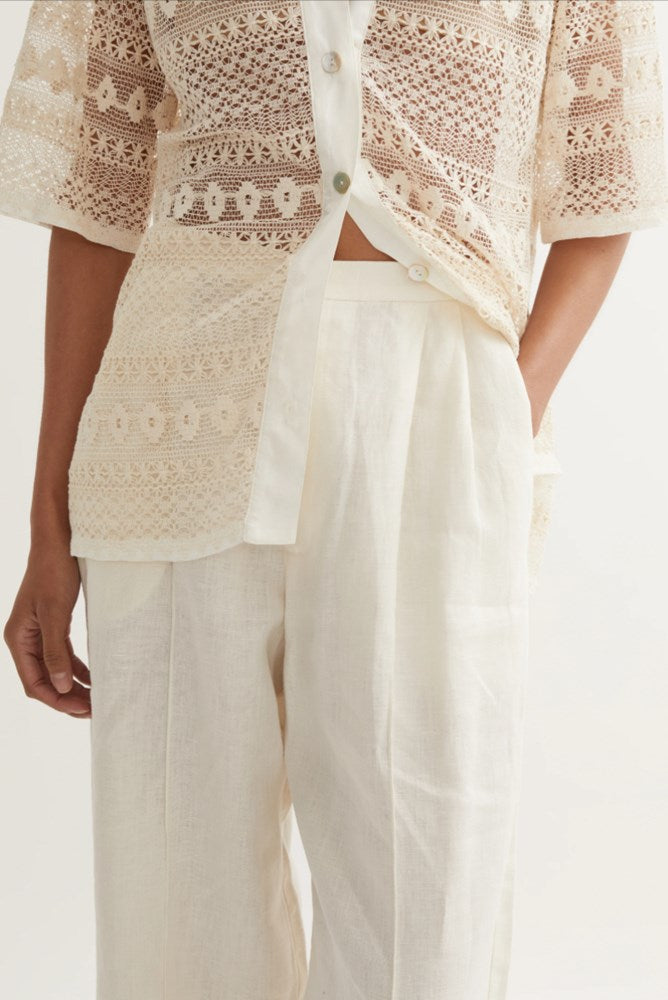 Hyde & Stone - Adrienne Trouser - Cream