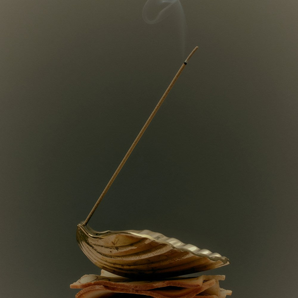 Scallop Incense Holder - Brass