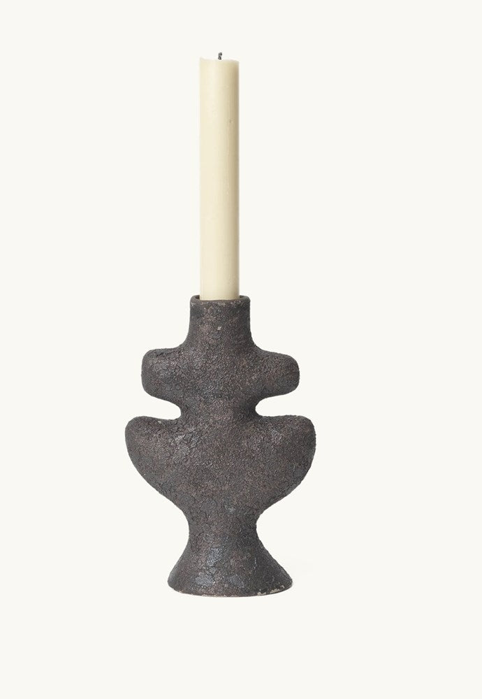 Fem Living - Yara Candle Holder, small - Rustic Iron