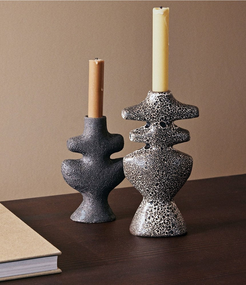Fem Living - Yara Candle Holder, small - Rustic Iron