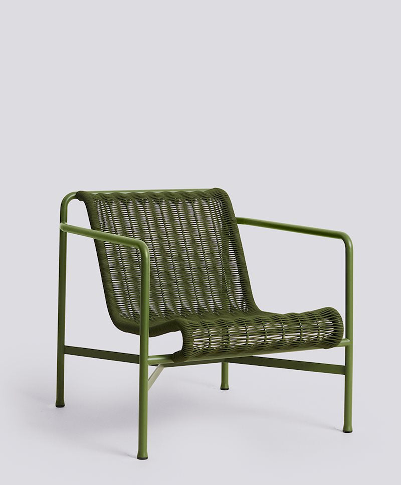 HAY - Palissade Cord Lounge Chair Low - Olive - PRE ORDER